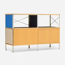 ESU 200-C by Charles and Ray Eames, birch plywood, zinc-plated steel, molded plywood, laminate, sold Sep 2026