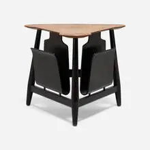 Magazine table, model 5313 by Edward Wormley, 1953, walnut, stained wood, brass, sold Sep 2026