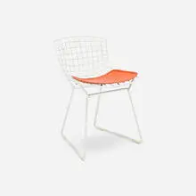 Child's chair by Harry Bertoia, 1955, enameled steel, Naugahyde, sold Sep 2026