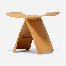 Butterfly Stool by Sori Yanagi, 1954, ash plywood, brass, sold Sep 2026