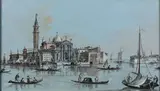 Vue de la place Saint Marc, Venise et Vue de San Giorgio Maggiore by Giacomo Guardi, Paire de gouaches, sold Nov 2018