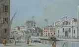 Vue des Zattere à Spirito Santo et Vue de San Trovaso, Venise by Giacomo Guardi, Paire de gouaches, sold Nov 2018