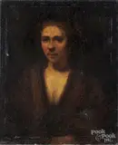 Portrait by Bertha de Hellebranth, oil on canvas, offered Jul 2017