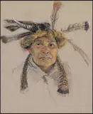 Indian Portrait by Nicholas Raphael de Grandmaison, pastel on paper, sold May 2005