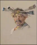 Johny Yokom by Nicholas Raphael de Grandmaison, pastel on paper, sold May 2005