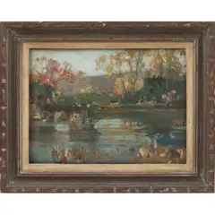 Landscape by Walter Granville-Smith, Oil on canvas, offered Sep 2011