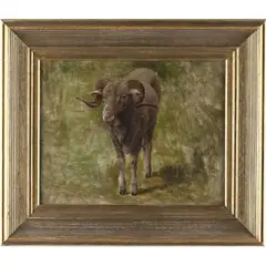 Rocky Mountain Goat by James Hart, Oil on canvas on board, sold Sep 2011