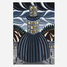 Building in a Period Costume by Roger Brown, 1979, oil on canvas, sold Sep 2026