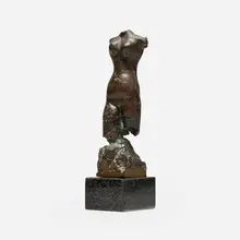 Piccolo nudo by Marino Marini, 1929, bronze, marble, sold Sep 2026