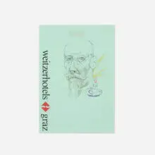 Hombres con barba y mujere con pelo (Weitzerhotels Graz) by Martin Kippenberger, 1988, ink and graphite on hotel stationery, sold Sep 2026