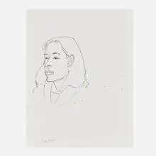 Untitled (Ada Study) by Alex Katz, 1981, ink on paper, sold Sep 2026