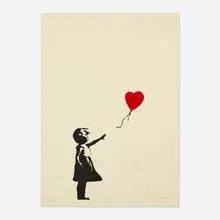 Girl with Balloon by Banksy, 2004, screenprint in colors, sold Sep 2026