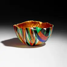 Afframa by Toots Zynsky, 1993, filet de verre fused and thermo-formed glass threads, sold Sep 2026