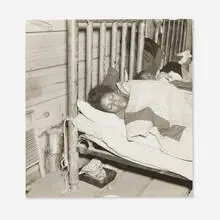 Arkansas Flood Refugees by Walker Evans, 1937, vintage gelatin silver print, offered May 2025