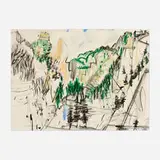 Untitled (Mountain Landscape) by Vaclav Vytlacil, 1953, pastel and charcoal on paper, offered Jul 2024