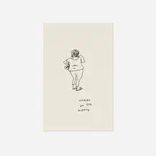 Woman on 5th Avenue by Jason Polan, ink on paper, offered May 2024