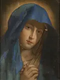 La Vierge en prière by dit Sassoferrato Giovanni Battista Salvi, Huile sur toile (Toile d'origine), sold Sep 2018
