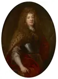 Portrait d'homme en cuirasse surmontée d'une peau de léopard by Hyacinthe Rigaud, Huile sur cuivre de forme ovale, sold Sep 2018