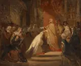 Une prise de voile by Ary Scheffer, Huile sur toile (Toile d'origine), sold Sep 2018