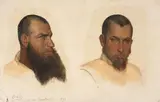 Deux études de têtes de moines camaldules by Édouard Alexandre Odier, Huile sur carton, sold Sep 2018