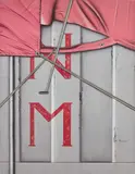 CONTAINER NM/BACHE by Peter Klasen, 1984, Acrylique sur toile, sold Oct 2018