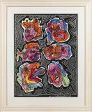 6 TÊTES EN TRANSPARENCE EXPRESSIONNISME EN APPARENCE by Robert Combas, 1989, Technique mixte sur papier, sold Oct 2018