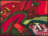 LES MONSTRES MARINS by Bengt Lindström, 1973, Acrylique sur papier marouflé sur toile, sold Oct 2018