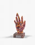 BONJOUR LES GOBAINS. SALUT LES FRANGINS. by Robert Combas, 1989, Plâtre et acrylique sur socle en bois de l'artiste, sold Oct 2018