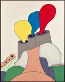 CIVILISATION HUMAINE by Go Yayanagi, 1970, Huile sur toile, sold Oct 2018