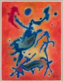 SANS TITRE by Gustave Singier, 1981, Technique mixte sur papier, sold Oct 2018