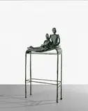 LE COUPLE ALLONGE (AVEC PIETEMENT) by Louis Cane, 1990, Bronze à patine verte, sold Oct 2018