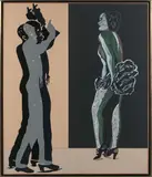 LA NUIT ESPAGNOLE by Eduardo Arroyo, 1985, Technique mixte sur papier marouflé sur toile, sold Dec 2018