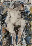 NU by Eugène Leroy, 1985, Huile, gouache et fusain sur papier, sold Dec 2018