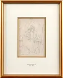 Courting couple by Kate Greenaway, pencil, offered Jul 2011