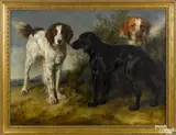 Landscape with two setters and a pointer by Edwin Henry Landseer, oil on canvas, offered Apr 2016