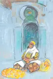 La marchande d'oranges by Édouard Doigneau, Crayon, gouache et pastel gras (petits manques en bas), sold Dec 2005