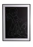 Companion vs Pikachu by Kaws, 2002, Sérigraphie en blanc sur papier velin noir, sold May 2018
