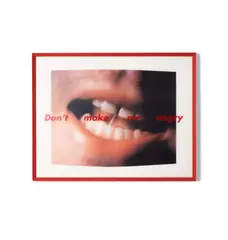 Don't make me angry by Barbara Kruger, 1999, C-print sur vinyle, sold May 2018
