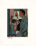 Jean-Claude GÖTTING by Jean-Claude Gotting, Encre de Chine et gouache pour la couverture du livre de Naguib Mahfouz publié en 1998. Signé., sold May 2018