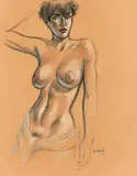 André JUILLARD by André Juillard, Fusain, pastel et encre de Chine sur papier. Signé., sold May 2018