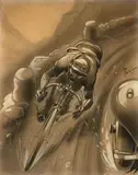René PELLOS by René Pellos, Encre de Chine, fusain et gouache pour un dessin représentant Georges Speicher. Signé et daté « 36 ». Encadré., sold May 2018