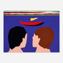 Red Boat by James Ulmer, 2024, Flashe on canvas, offered Sep 2026