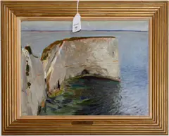 Old Harry by George Spencer Watson, oil on board,, sold Jul 2011