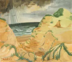 Nordseedünen by Erich Heckel, 1923, Öl auf Rupfen, sold Dec 2016