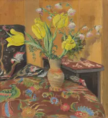 Gelbe Tulpen by Erich Heckel, 1927, Tempera auf Leinwand, sold Dec 2021
