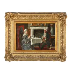 Tea for Two by Alexander Austen, Oil on canvas, sold Oct 2026