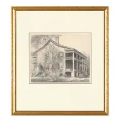 The Leigh House, Near Edenton, North Carolina by Louis Orr, Etching, sold Oct 2026