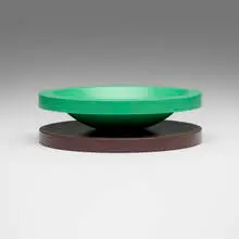 Basilico Big bowl by Ettore Sottsass, 2001, lacquered plastic, sold Sep 2026
