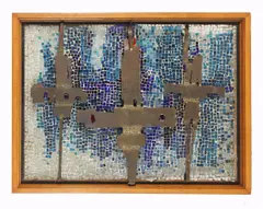 'Cross' by Margaret Traherne, Stained glass and metal, sold May 2011