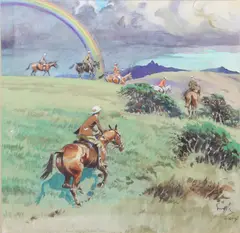 'Ooty' (The Ootacamund Hunt) by 'Snaffles' Charlie Johnson Payne, Watercolour and bodycolour, sold May 2011